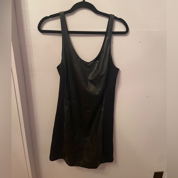 Free People Dresses & Skirts - VINTAGE Free People Leather Panel Mini